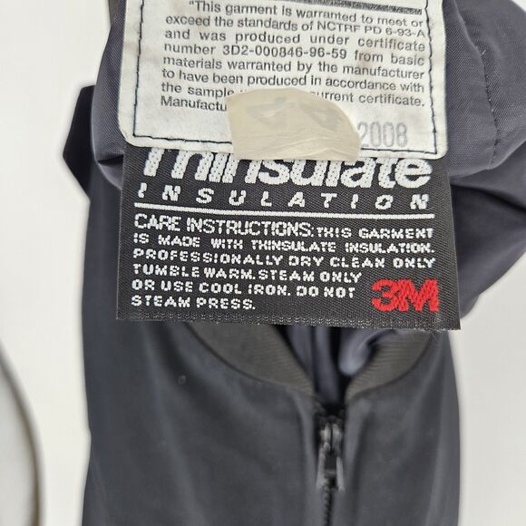 Neptune Garment Co Jacket Mens 44 Black Officer Thinsulate Insulated Winter Coat - Picture 9 of 10